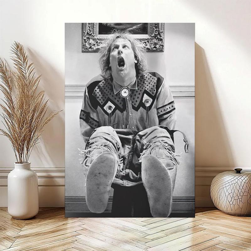 Decoración de Baño Graciosa, Impresión de Póster de Película para Baño, Arte de Pared de Película Tonta, Decoración de Pared Graciosa, Póster Vintage en Blanco y Negro, Regalo para Él