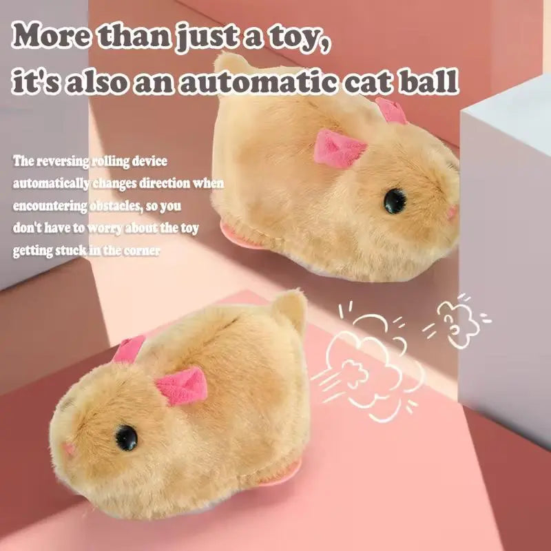 Boredom Buster Smart Cat Toy  USB Rechargeable Auto-Rolling Ball with Mouse Hands-Free Play for Indoor Cats