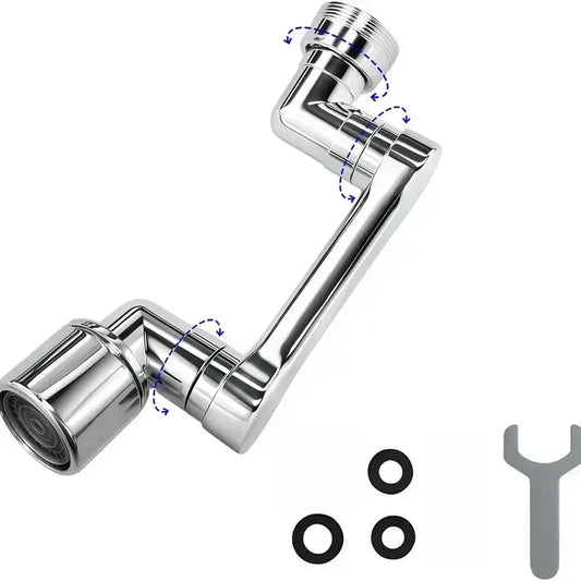1440° Swivel Faucet Extender – Adjustable Brass Aerator Attachment for Kitchen & Bathroom Sink