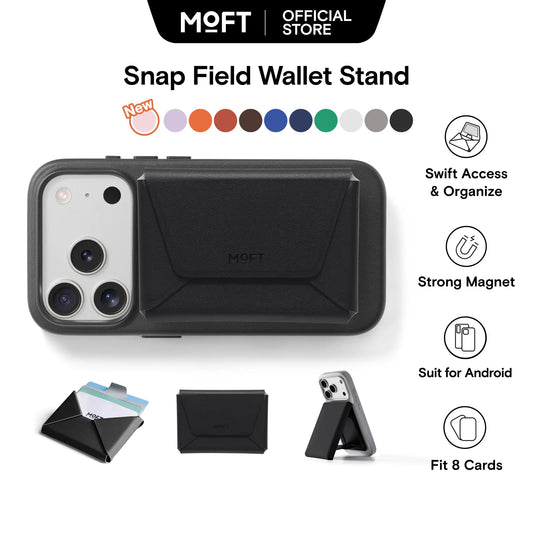 MagSafe Wallet Stand – Slim Magnetic Card Holder with Kickstand, RFID Blocking Wallet for iPhone & Android