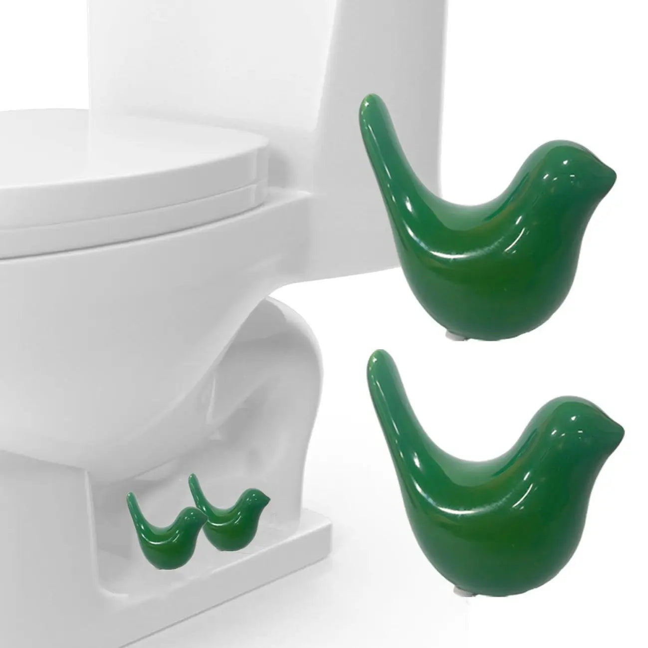 2-Pack Decorative Ceramic Bird Toilet Bolt Covers, Cute Screw Caps