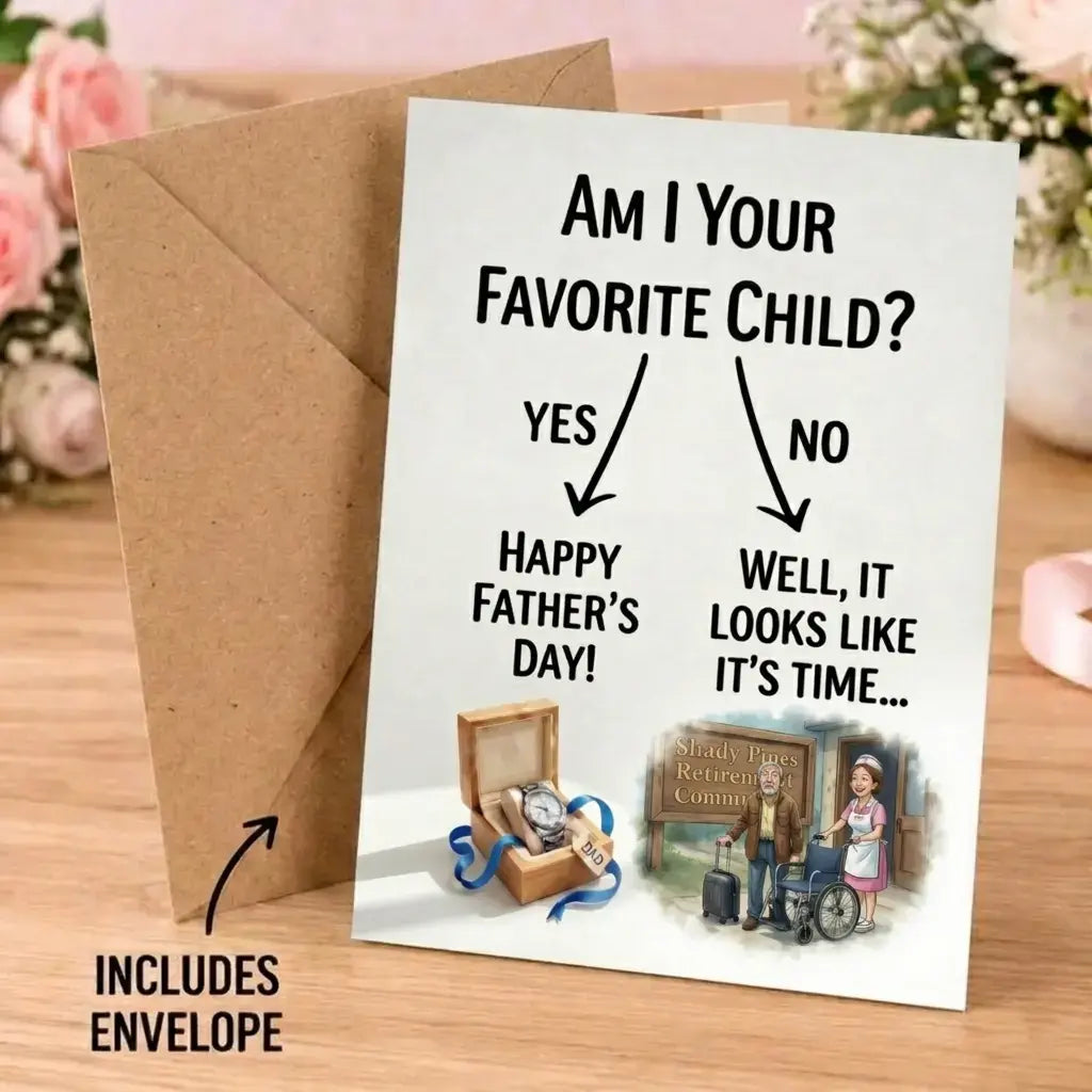 'Dad Joke' Funny Father’s Day & Birthday Greeting Card - Hilarious Gift from Daughter