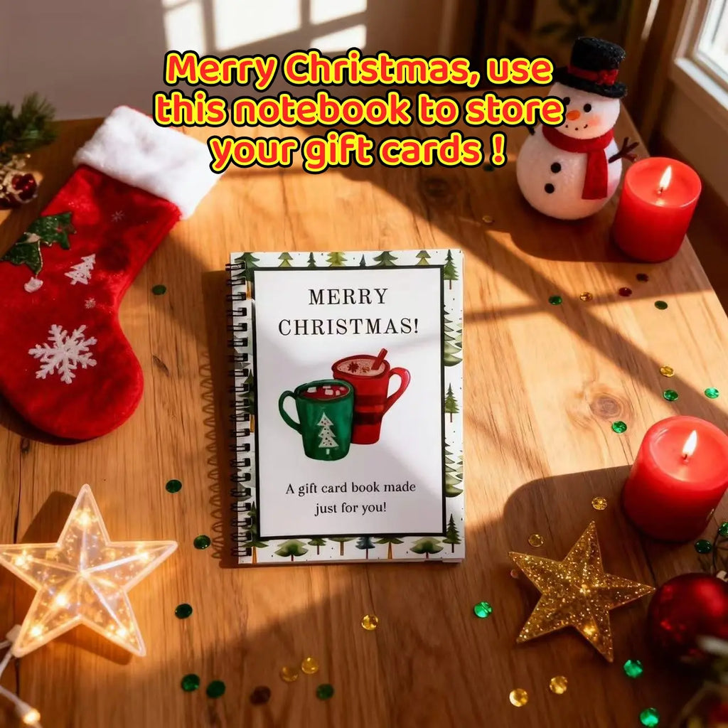 DIY Spiral-Bound Christmas Gift Card Album – Durable Card Holder & Gift Planner Notebook