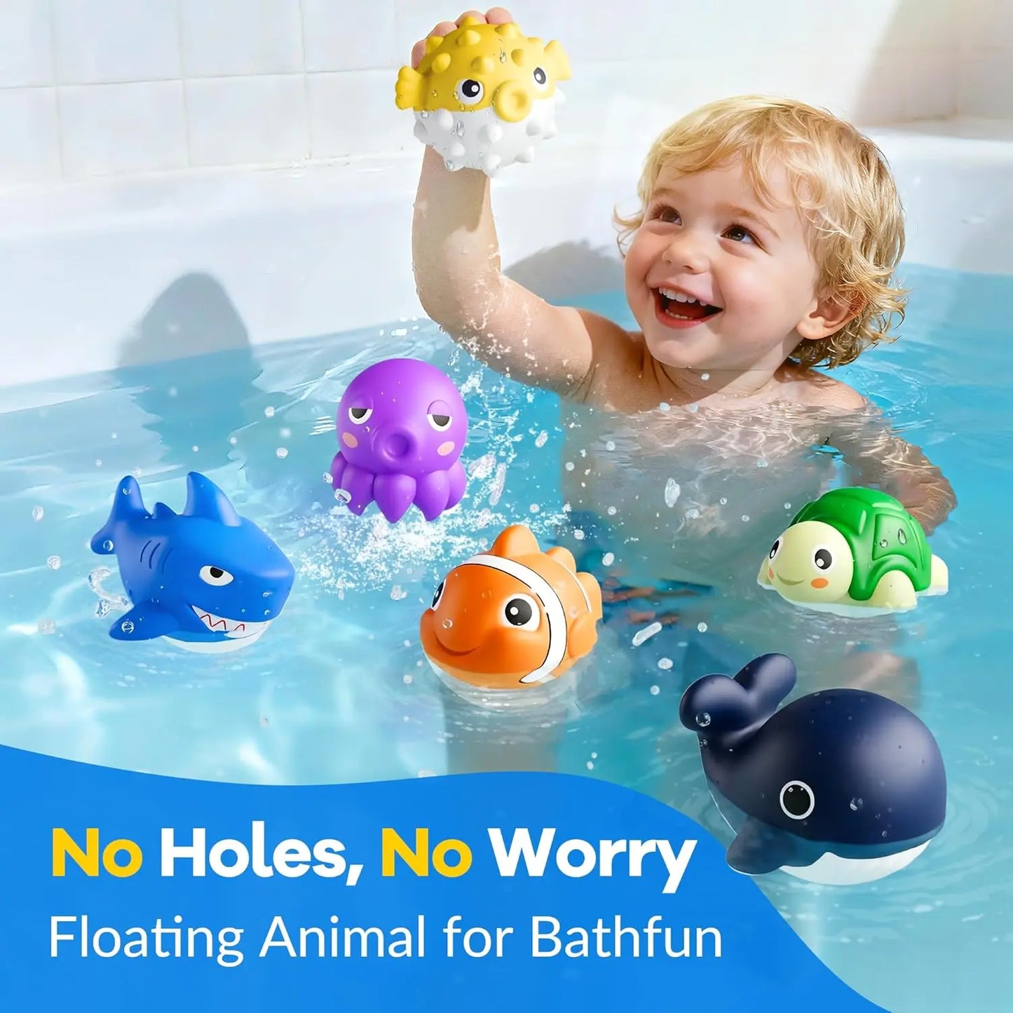 Kids Pool Diving Toy Set – Floating Sea Animals & Treasure Cage