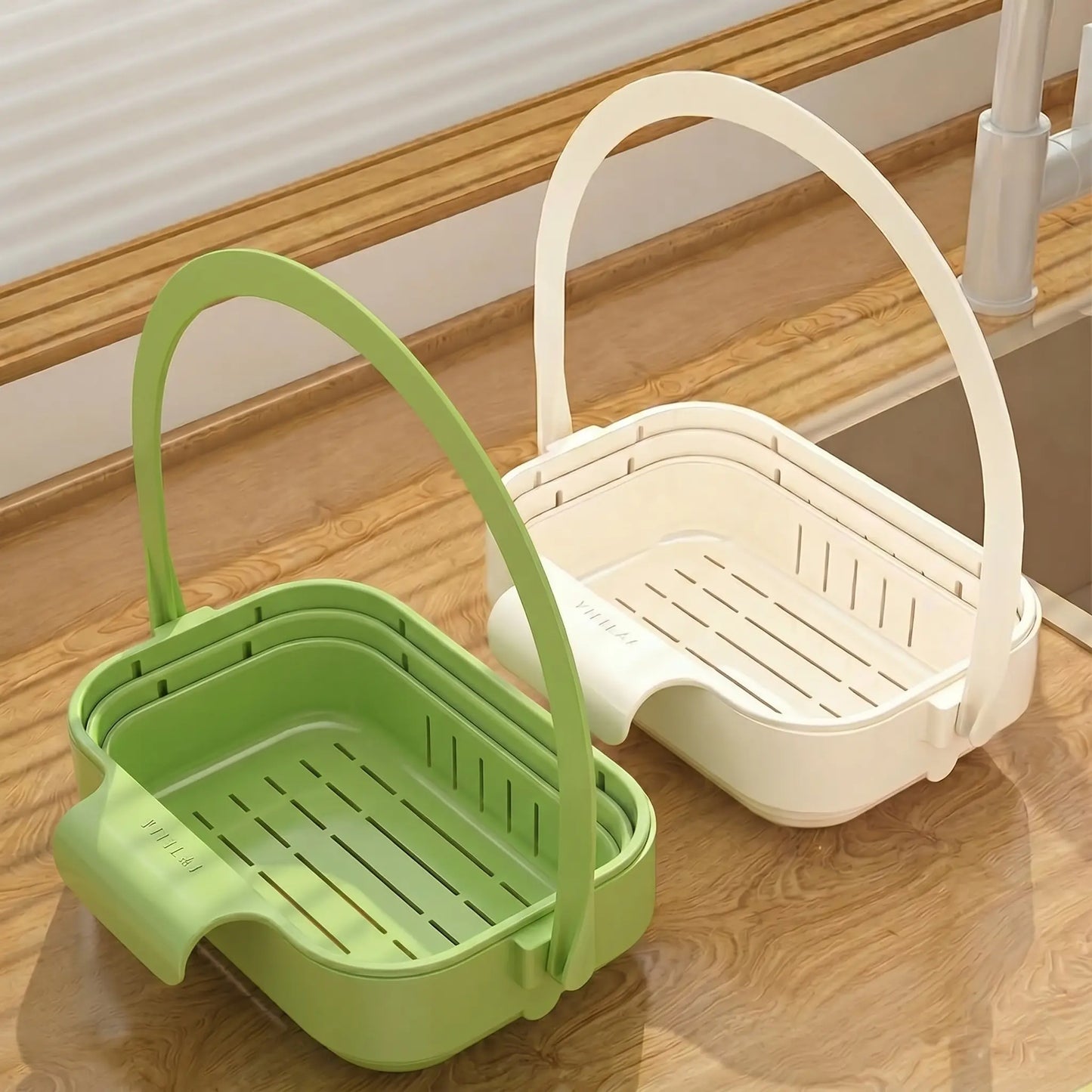 Foldable Hanging Kitchen Sink Strainer - Anti-Clog Drain Basket for Food Waste