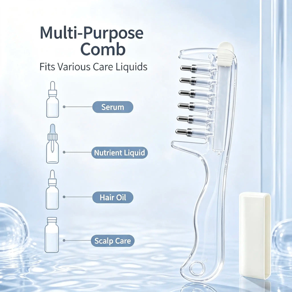 Scalp Liquid Applicator Comb – Refillable Hair Root Oil Massager for Hair Treatment