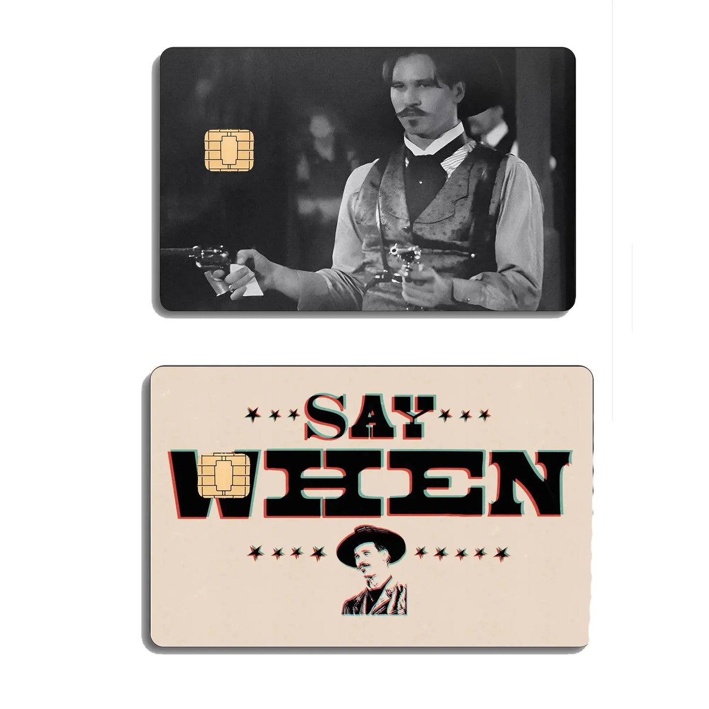 Tombstone Card Skin, I'm Your Huckleberry Say When Card Sticker, Doc Holliday Premium Matte Vinyl Stickers