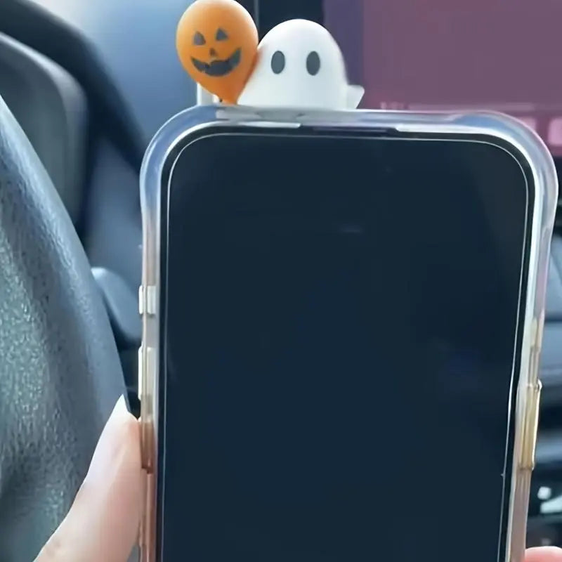 6-Piece Halloween Ghost Phone Buddy Sticker Set