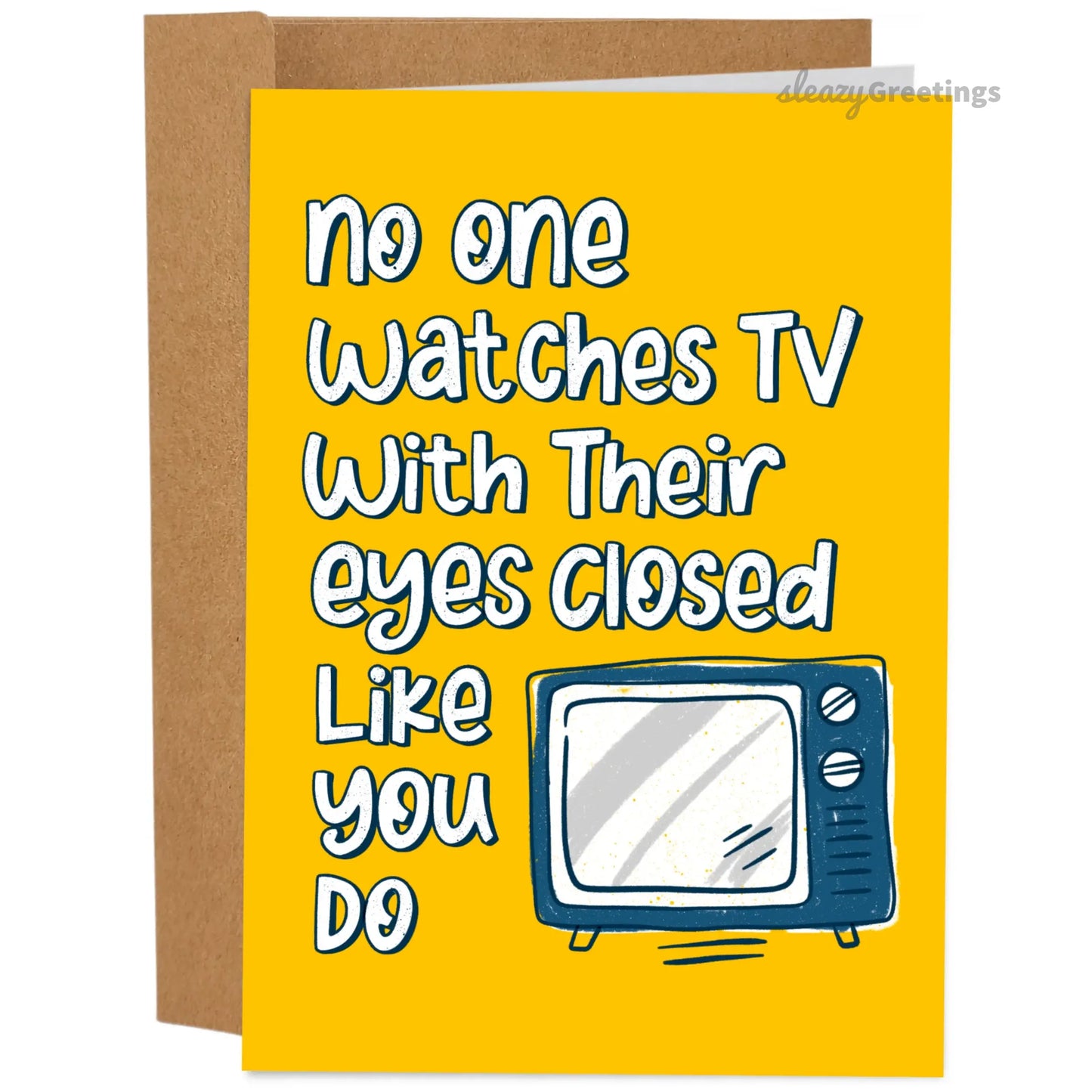 Funny Artist Hand-Drawn Father's Day Card - 5x7 Inch Greeting Card with Kraft Envelope