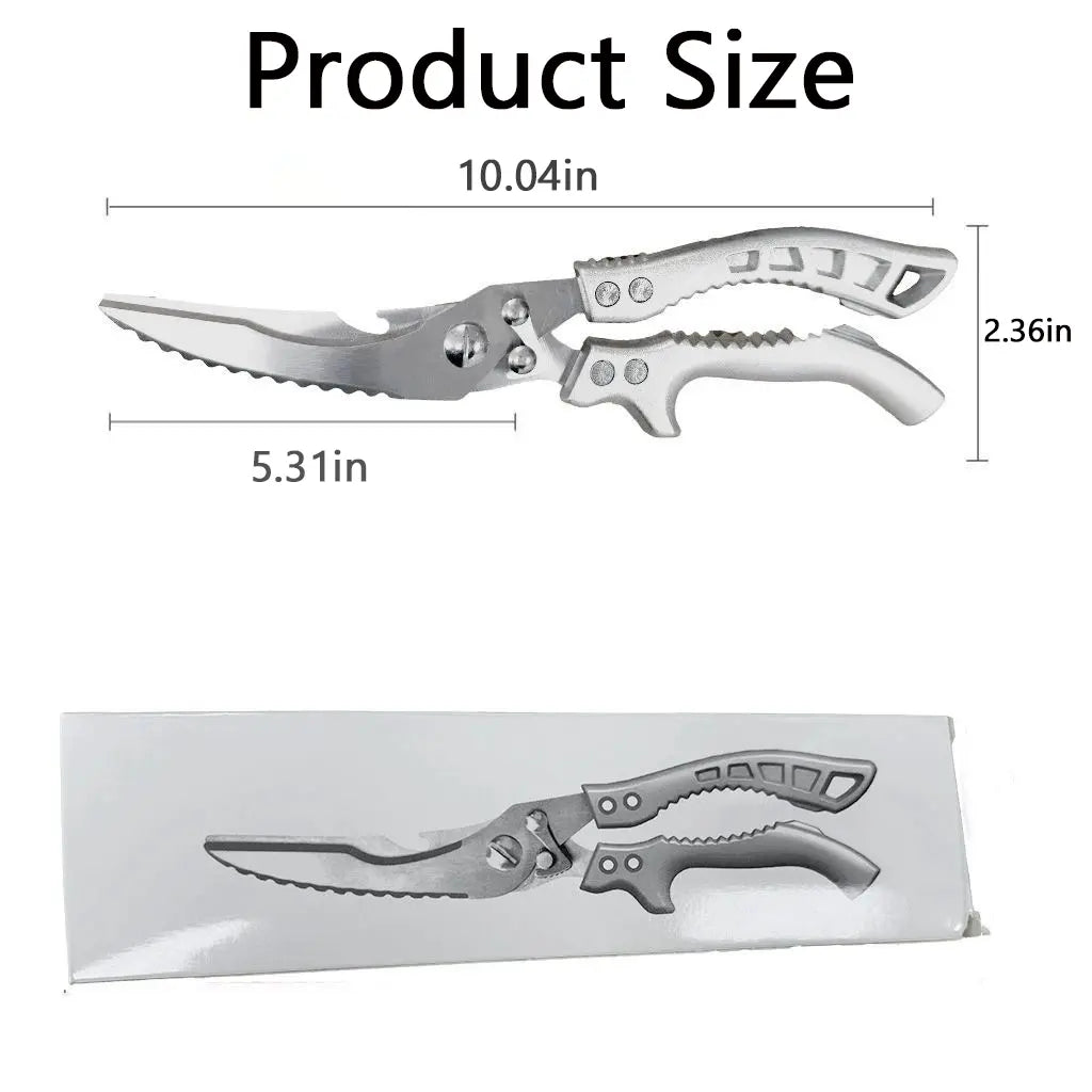 Professional Heavy-Duty Stainless Steel Kitchen Shears with Safety Lock