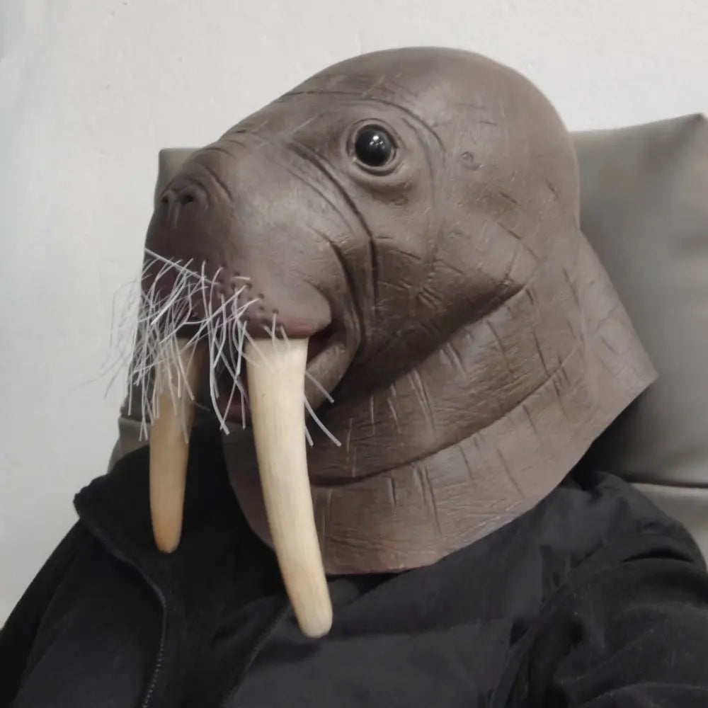 Realistic Walrus Latex Animal Mask for Halloween Parties and Cosplay