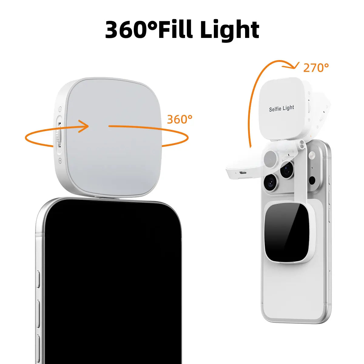 Weilisi MagSafe Magnetic Ring Light with Mirror – Rechargeable LED Selfie Light for iPhone 17 Pro Max