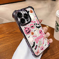 Cute Candy Pumpkin & Ghost Transparent Phone Case for iPhone 17 Pro Max – 4-Corner Anti-Fall Shockproof Cover