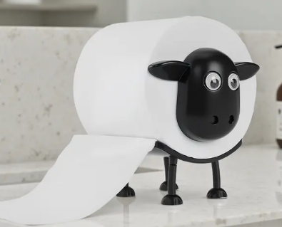 2026 Viral Funny Sheep Tissue Holder 3PCS Set – Cute 3D Printed Toilet Paper & Kitchen Roll Holder, Quirky Home Decor, Must-Have Household Essentials