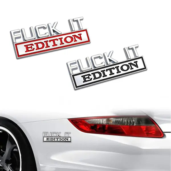 Buy 1 Get 1 Free: 3D Emblem Sticker, Funny Decals for Car & Motorcycle