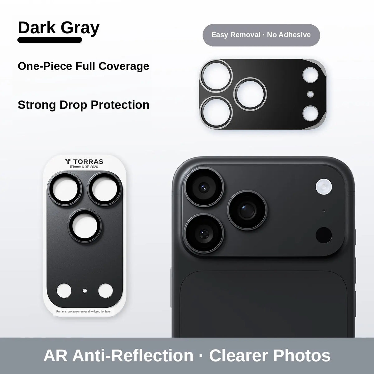 9H+ Tempered Glass Camera Lens & Module Protector for iPhone 17 Series – Shatterproof Cosmic Orange