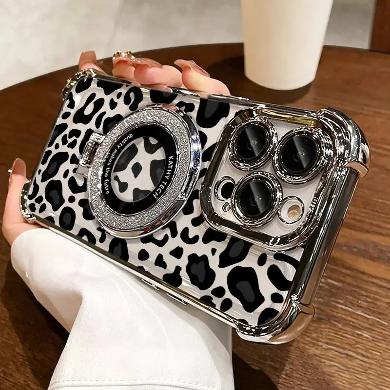 Sexy Leopard Print Transparent Soft Silicone Shockproof Case for iPhone 18 Pro Max