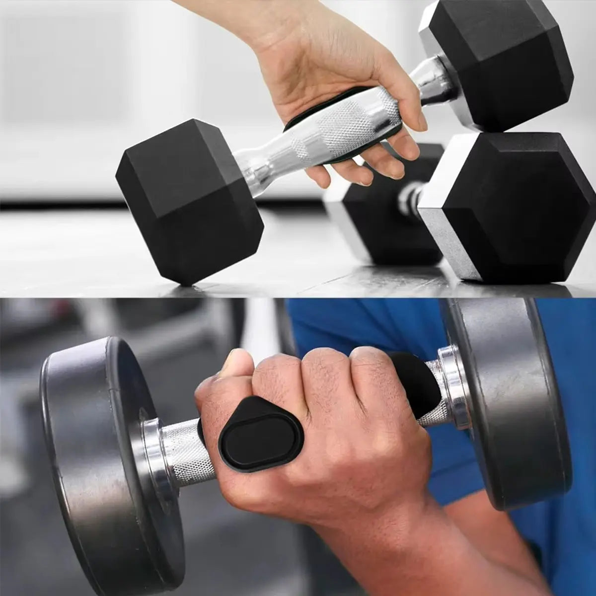 Silicone Grip Workout Gloves – Anti-Slip Palm Protectors for Weightlifting, CrossFit & Gym