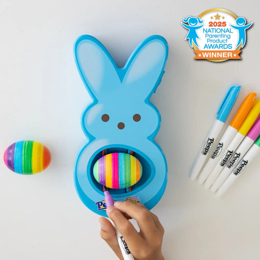 PEEPS Bunny Eggmazing Egg Decorator with 6 Colorful Markers for Less Mess Easter Fun DIY Decorations