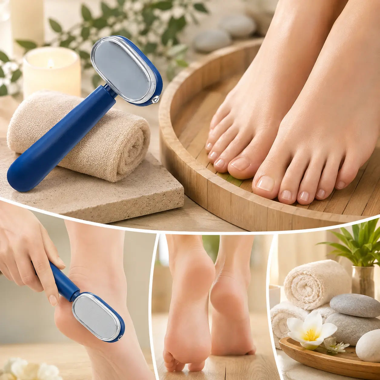 Dual-Sided Stainless Steel Foot Callus Remover – Safe Manual Exfoliator Pedicure Tool