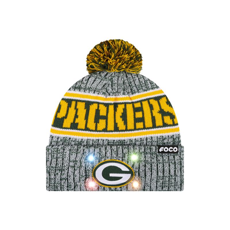 NFL Officially Licensed Team Color Warm Light up Pom Beanie