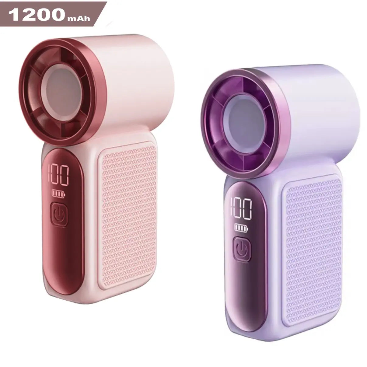 Mini Handheld Fan with LED Display - 6-Speed Turbo Portable Pocket Fan