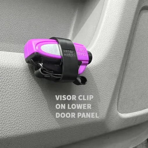 2-in-1 Emergency Car Escape Tool – Window Breaker & Seat Belt Cutter Keychain