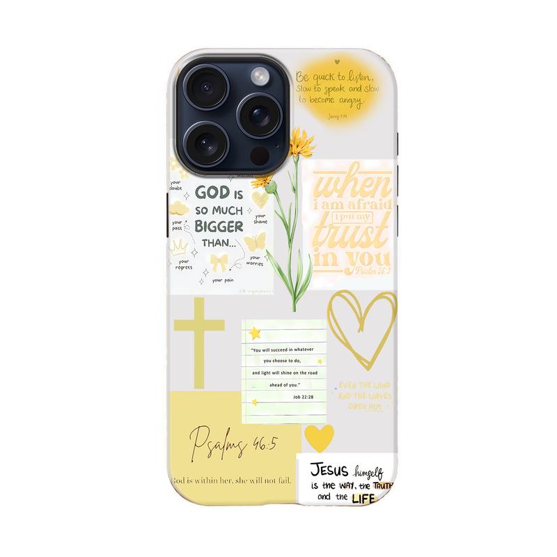 Bible Quotes Cute Flower Shockproof Drop-Proof Case for iPhone 18 Pro Max & Samsung Galaxy S26 Ultra