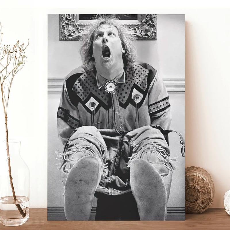 Decoración de Baño Graciosa, Impresión de Póster de Película para Baño, Arte de Pared de Película Tonta, Decoración de Pared Graciosa, Póster Vintage en Blanco y Negro, Regalo para Él