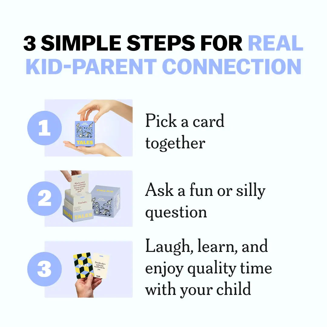 TALES Kids Edition Card Game – Fun Conversation Starter Cards for Family Game Night & Learning Through Play