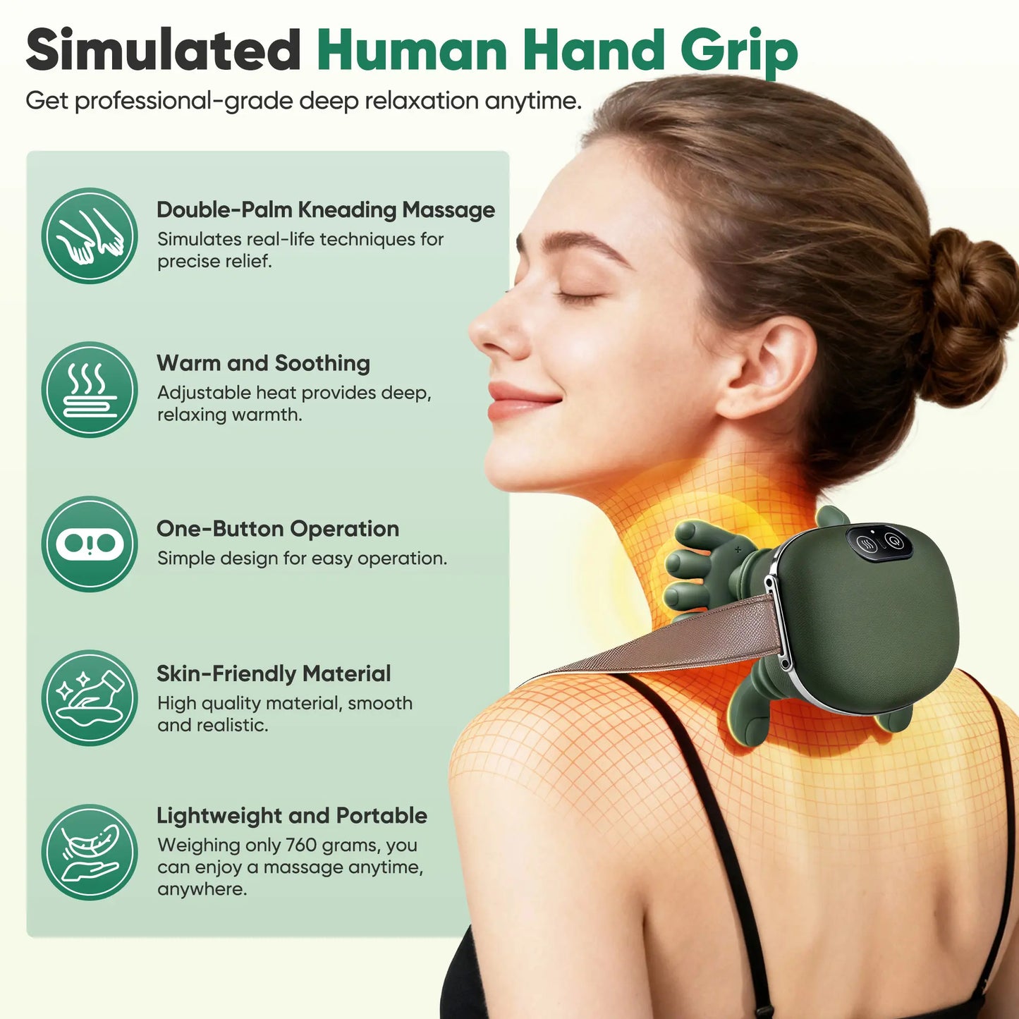 2026 Upgraded Wireless 3D Deep Tissue Shoulder & Neck Massager