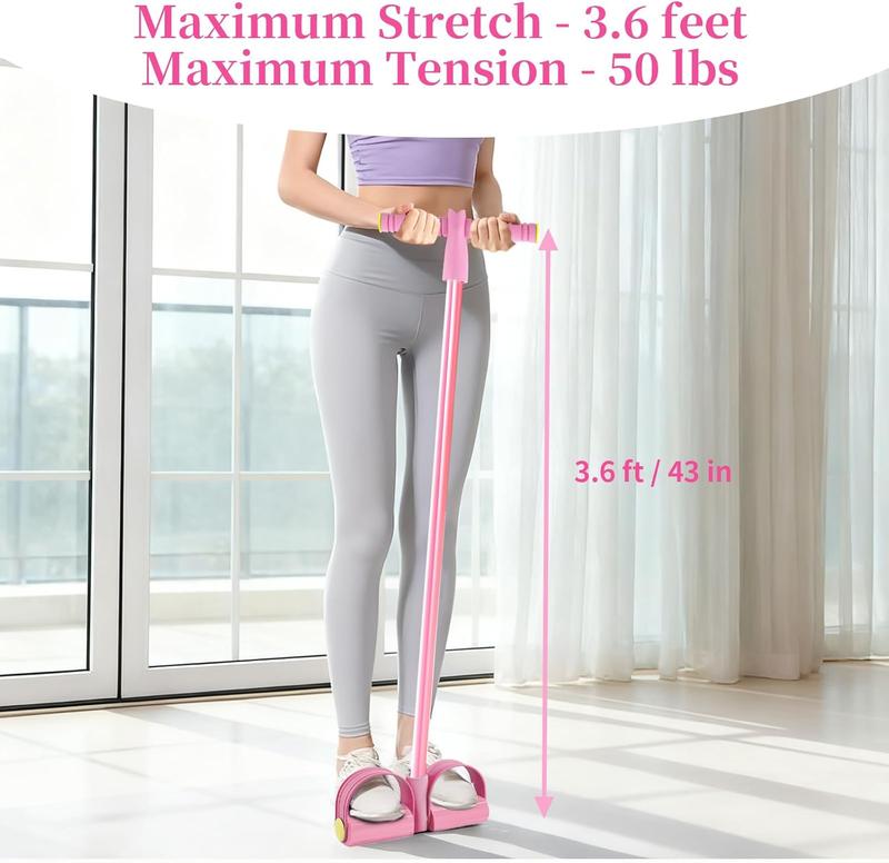 Portable Home Gym Pedal Puller - 6-Tube Resistance Band for Abdominal, Leg & Arm Training