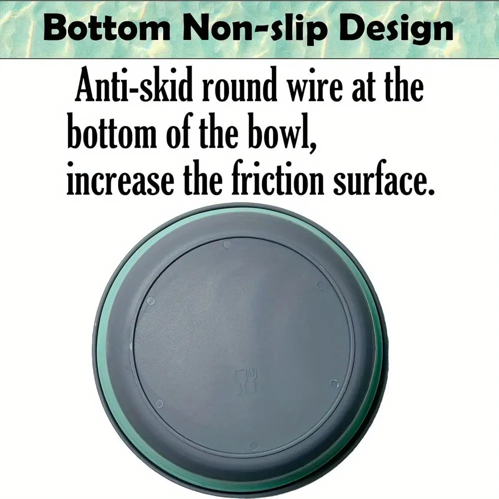 3Pcs Collapsible Silicone Bowl Set, Portable Lightweight Food Containers for Camping, Hiking & Travel