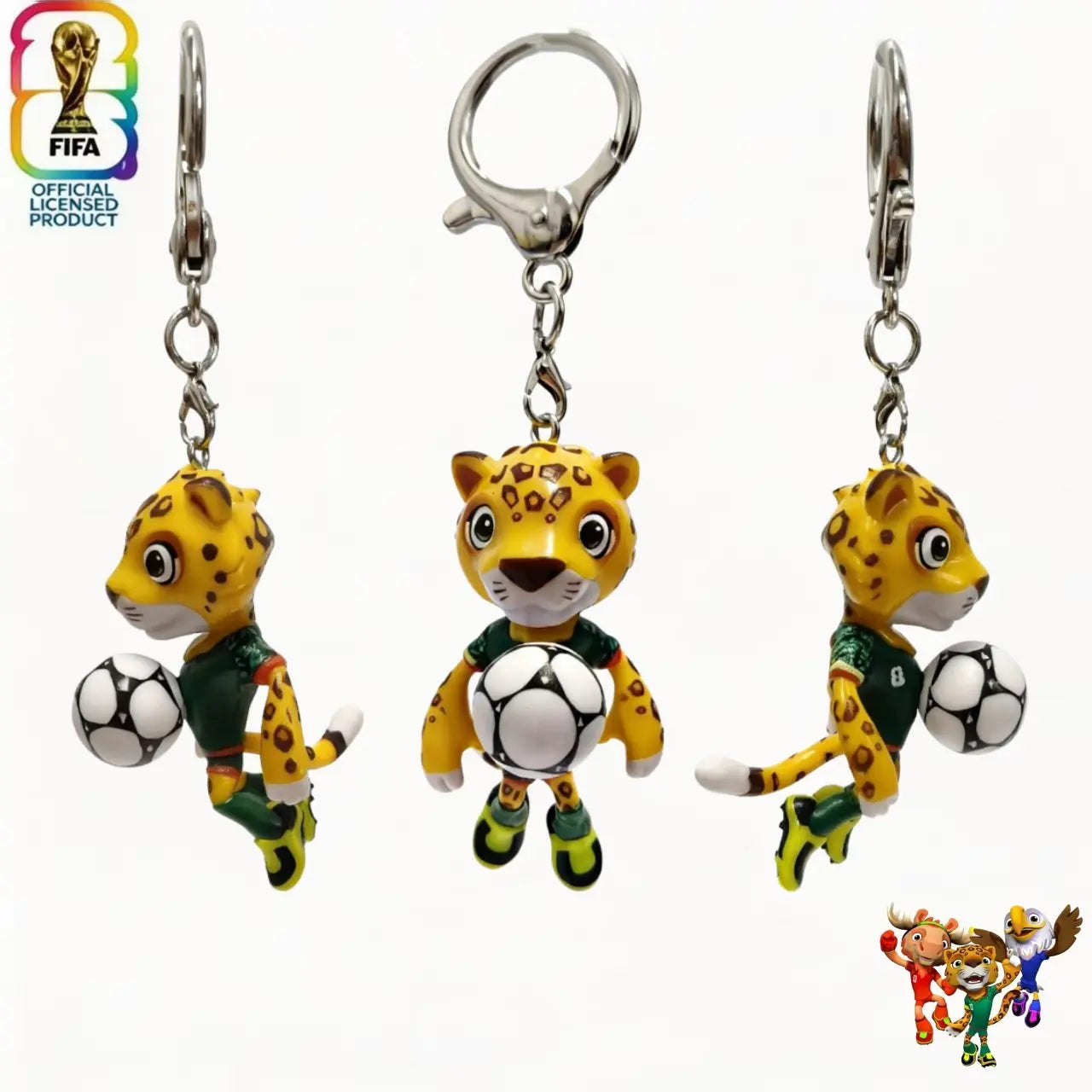 FIFA 2026 World Cup Mascot Keychain Set | Official Licensed | Car Key Accessory