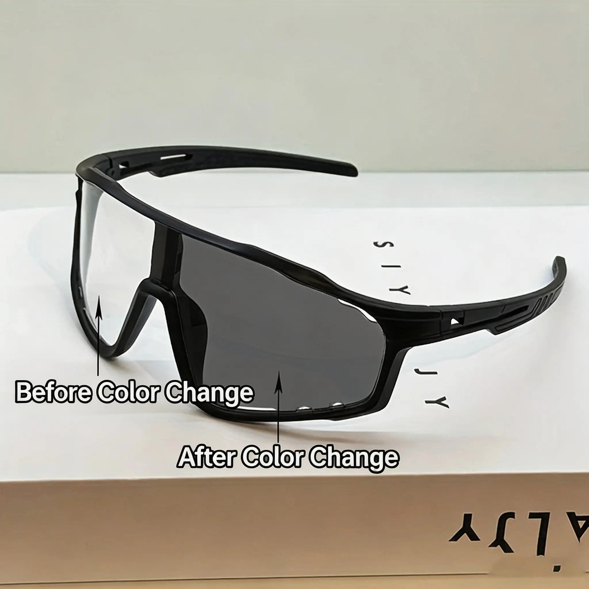 New Arrival: Photochromic UV-Protective Sports Sunglasses - Windproof & Sand-Resistant Cycling & Hiking Eyewear