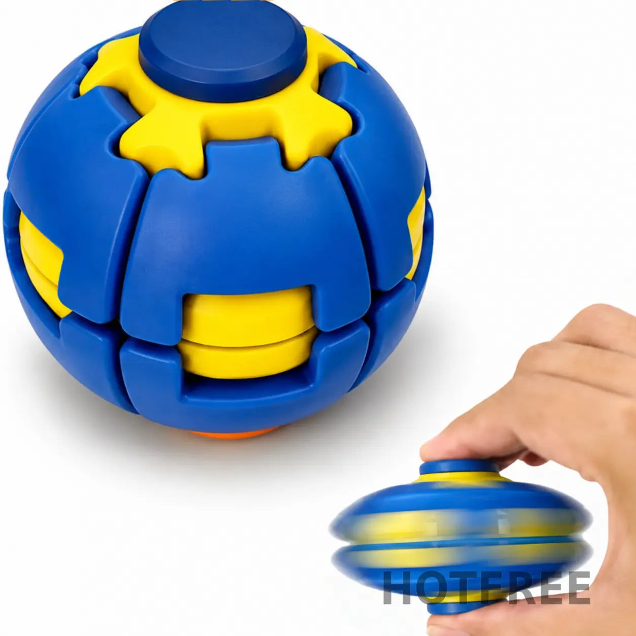 Hotfree 3D Printed Fidget Gyro Ball – Smooth Spinning Stress Anxiety Relief Desk Gadget