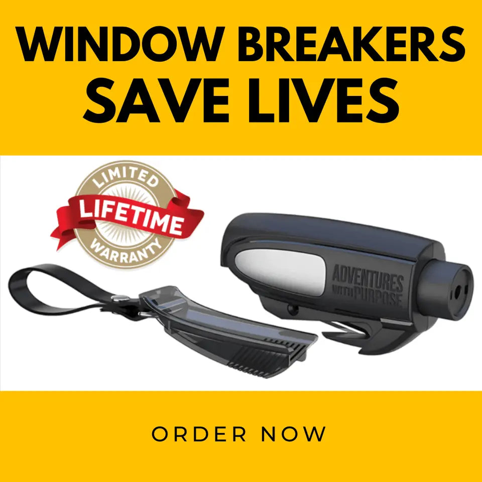 2-in-1 Emergency Car Escape Tool – Window Breaker & Seat Belt Cutter Keychain