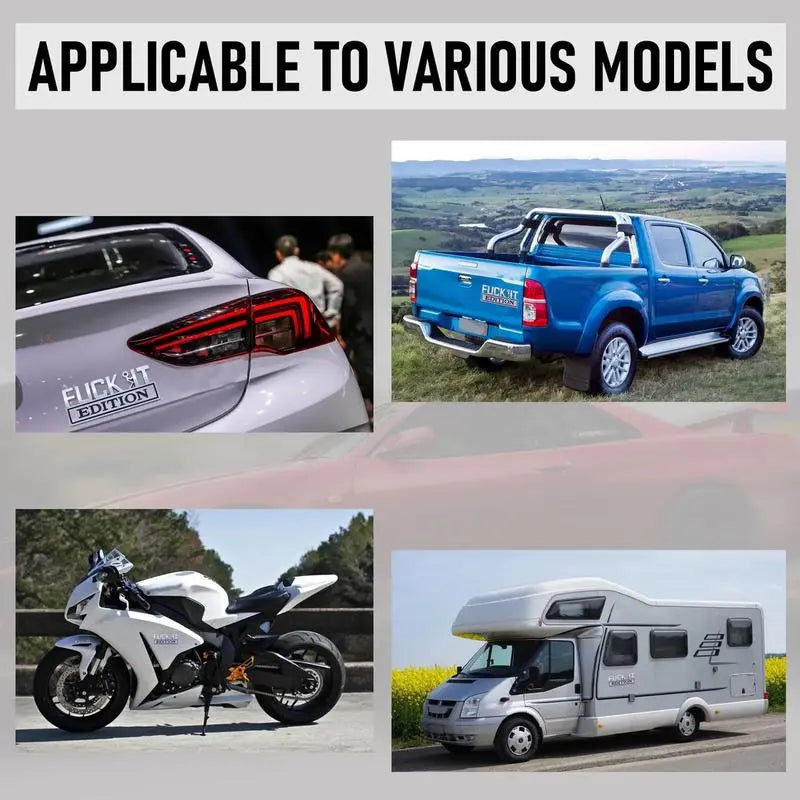 Buy 1 Get 1 Free: 3D Emblem Sticker, Funny Decals for Car & Motorcycle