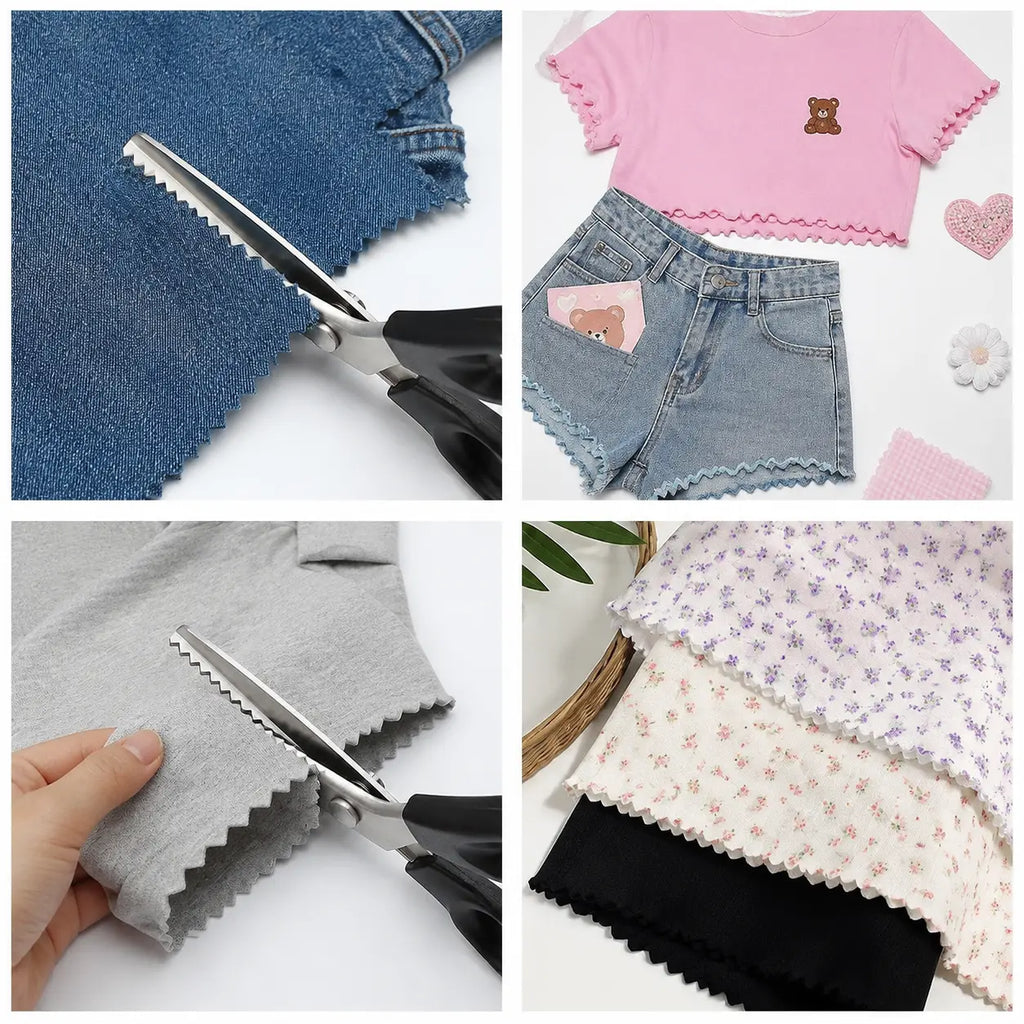 Sharp Stainless Steel Zigzag Pinking Shears for Sewing, Tailoring & DIY Crafts