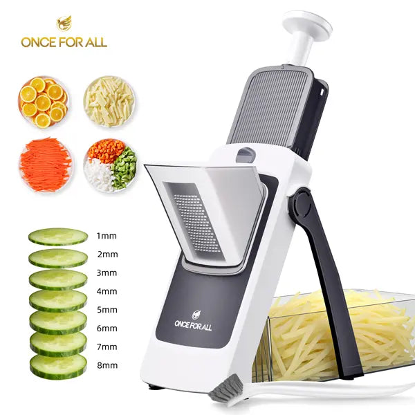 Adjustable Vegetable Slicer with Food Container – Safe Kitchen Mandoline