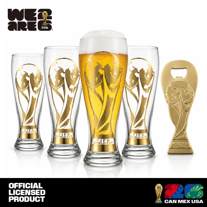 Official FIFA World Cup 26 Gold Stamped Classic Beer Glass--Collector's Edition summervibes Drinkware Tumblers