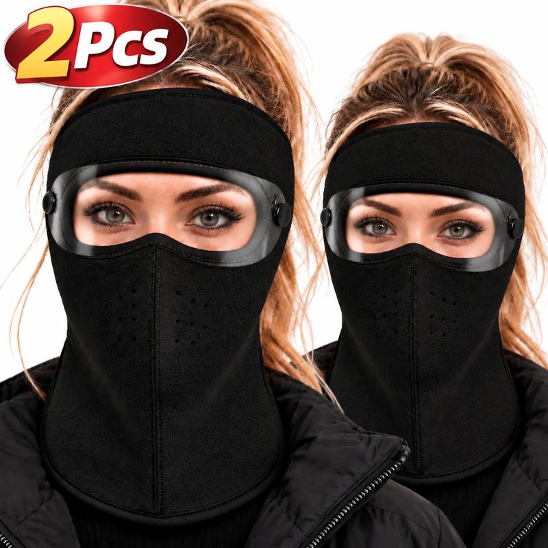 Winter Face Mask with Detachable Goggles – Windproof Thermal Fleece Full Cover for Outdoor Cycling & Skiing