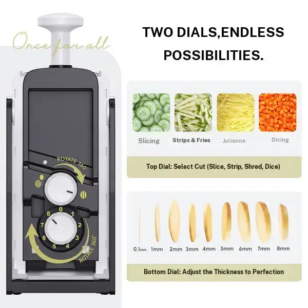 Adjustable Vegetable Slicer with Food Container – Safe Kitchen Mandoline