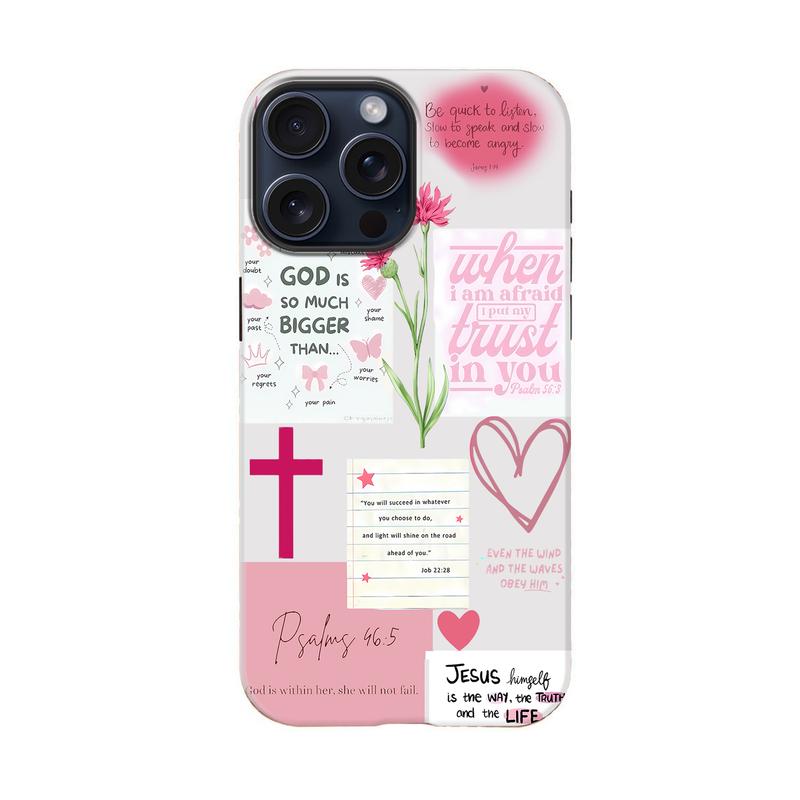 Bible Quotes Cute Flower Shockproof Drop-Proof Case for iPhone 18 Pro Max & Samsung Galaxy S26 Ultra