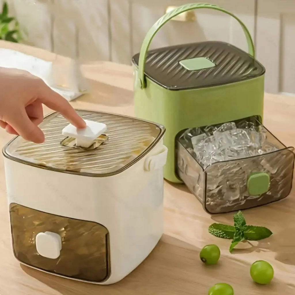 Máquina de hielo portátil de 48 compartimentos con tapa de fácil presión, bandeja de silicona de doble capa y diseño duradero para bebidas y alimentos congelados