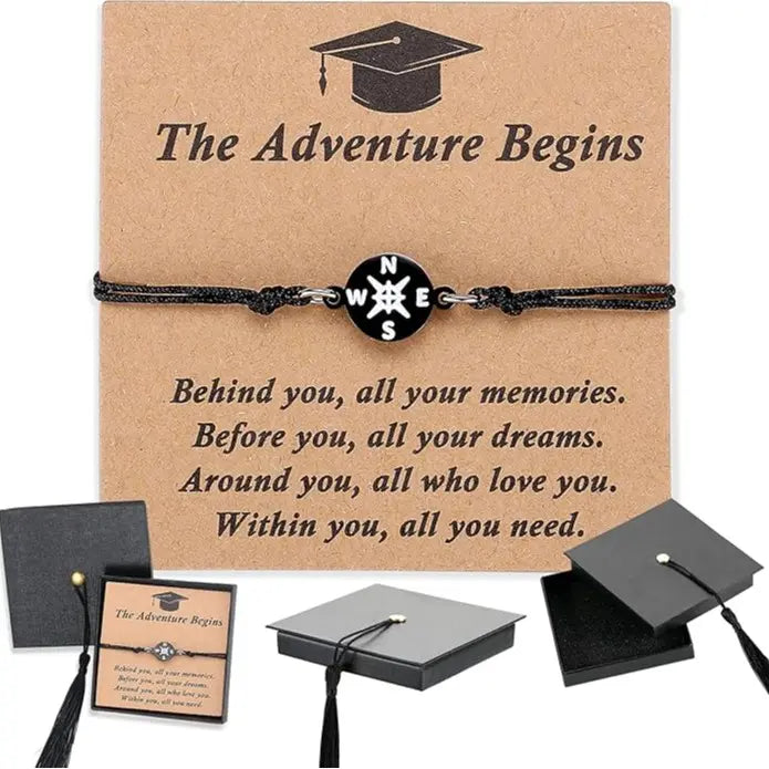SAM & LORI Graduation Gift Bracelet | Class of 2026 Adjustable Cuff for Her & Him