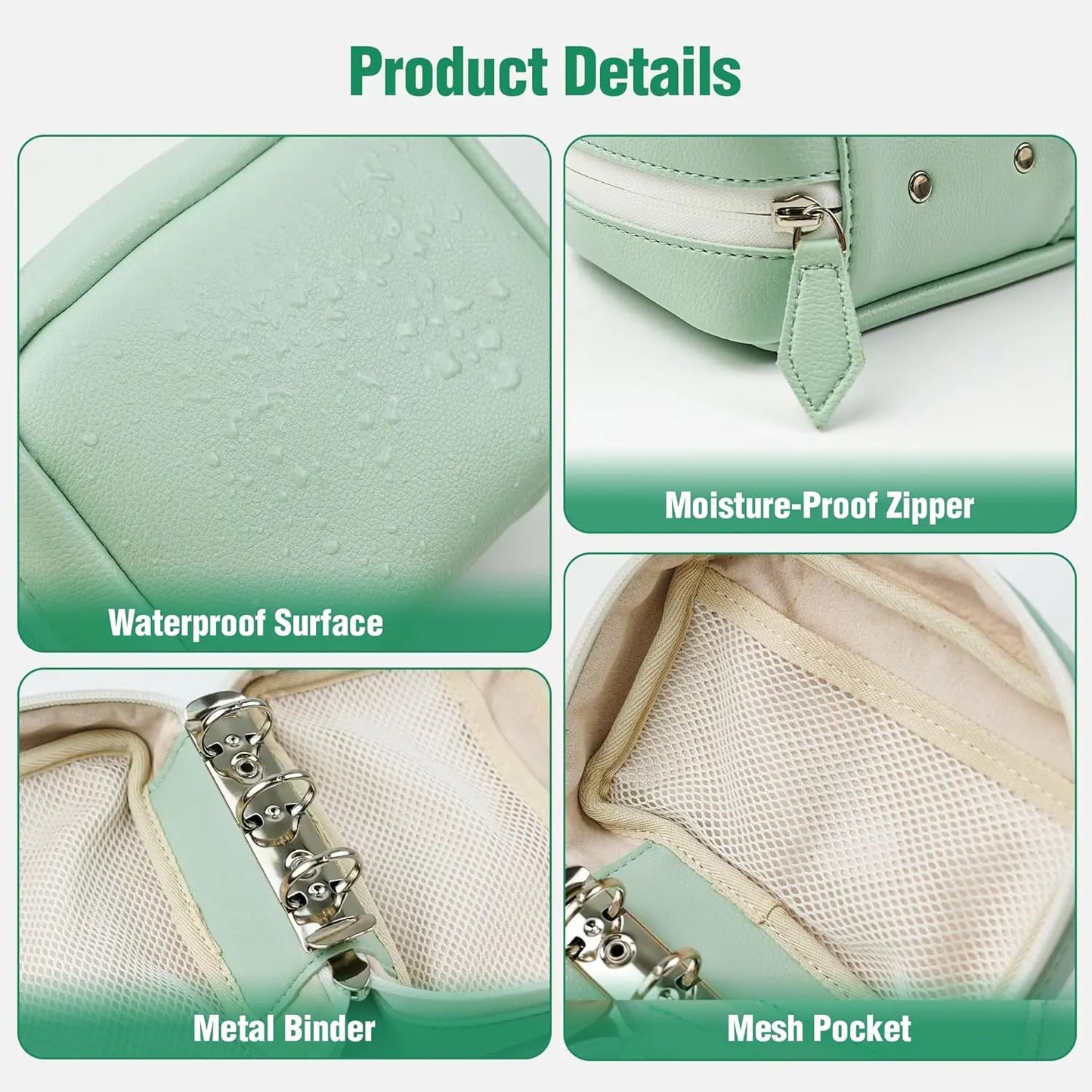 A8 Waterproof Weekly Pill Organizer: Travel Medicine Pouch Set with 14 Color-Coded Reusable Zipper Bags