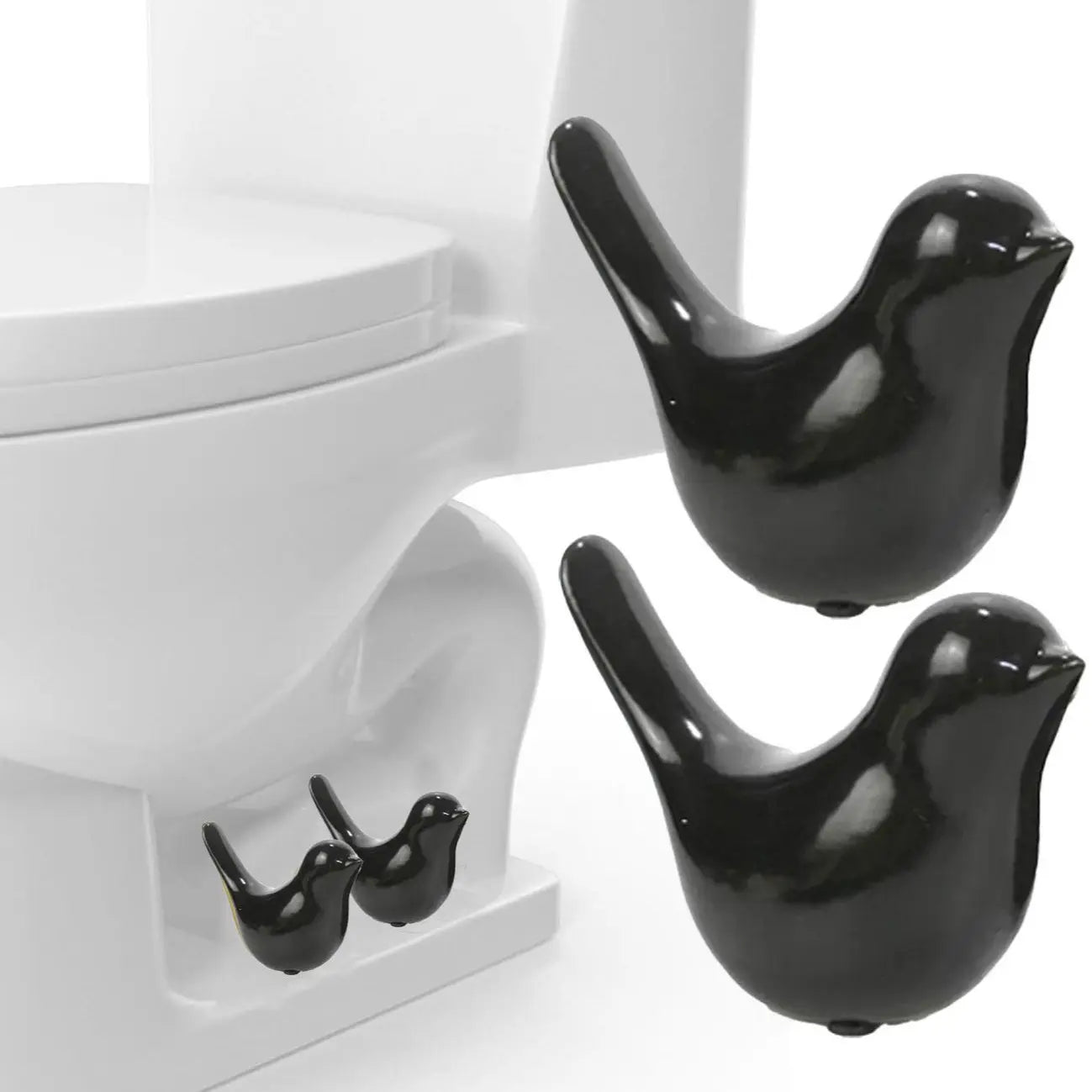2-Pack Decorative Ceramic Bird Toilet Bolt Covers, Cute Screw Caps