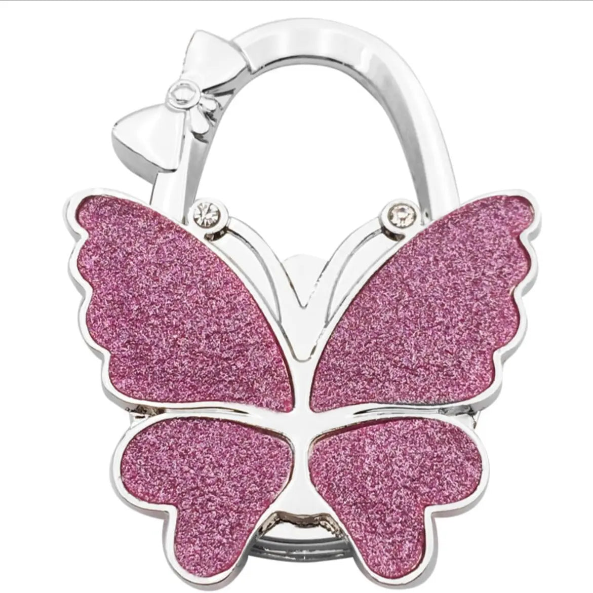 Butterfly Foldable Purse Hook: Portable Handbag Hanger & Table Holder Stand