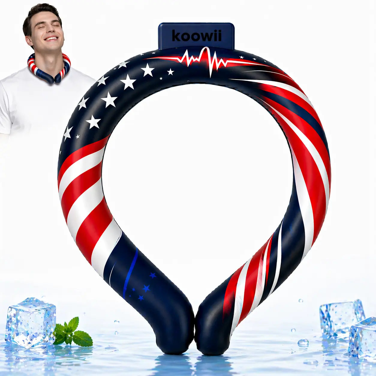 Reusable Neck Cooling Ring – Wearable Ice Neck Cooler for Summer Heat Relief